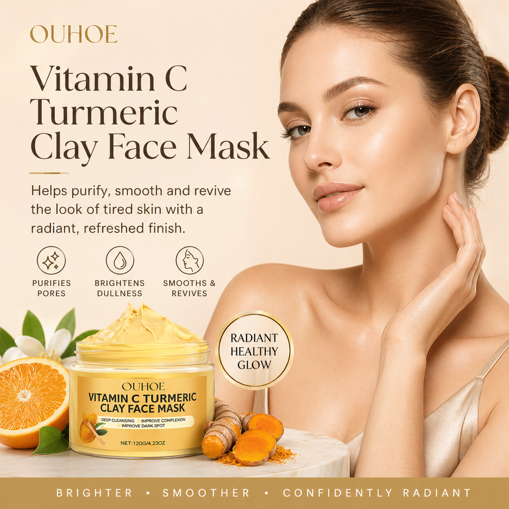 OUHOE Vitamin C & Turmeric Clay Face Mask