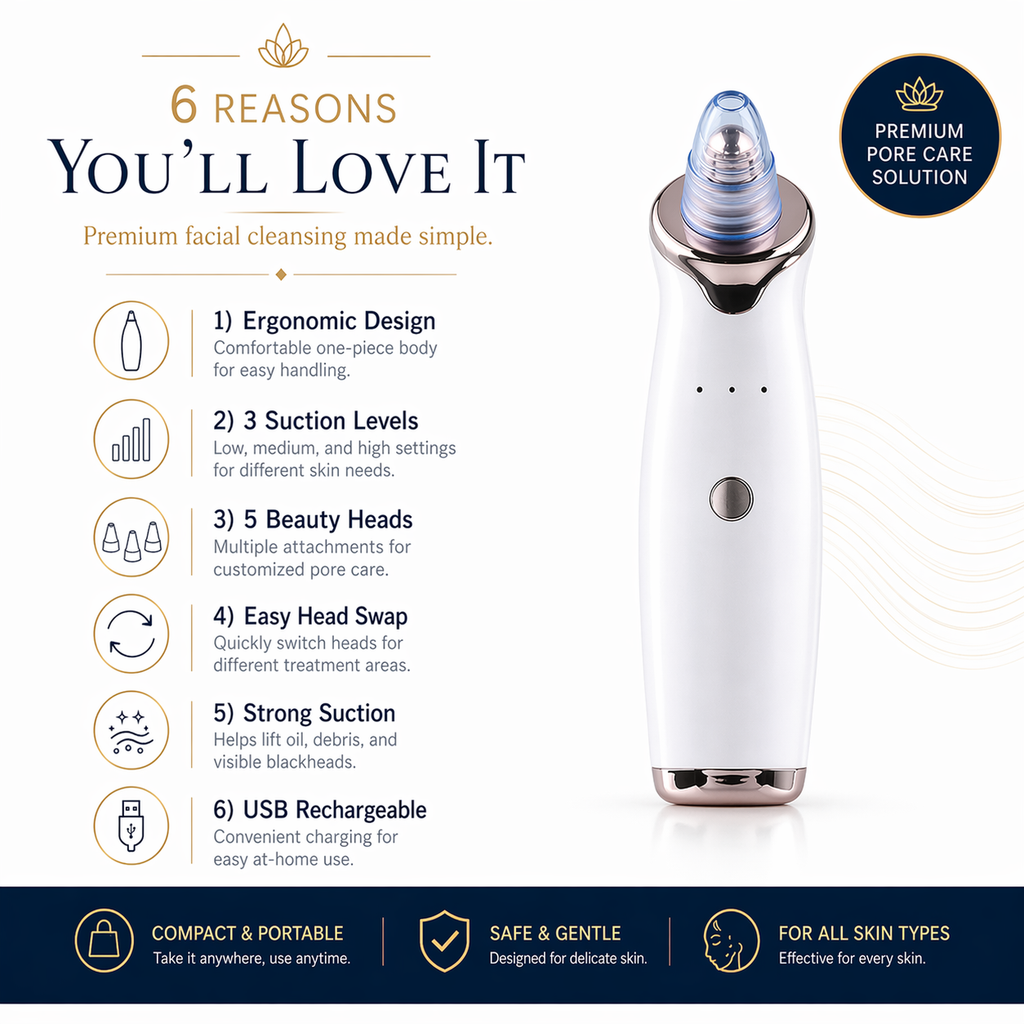 5-in-1 Blackhead Remover & Pore Vacuum – Pro