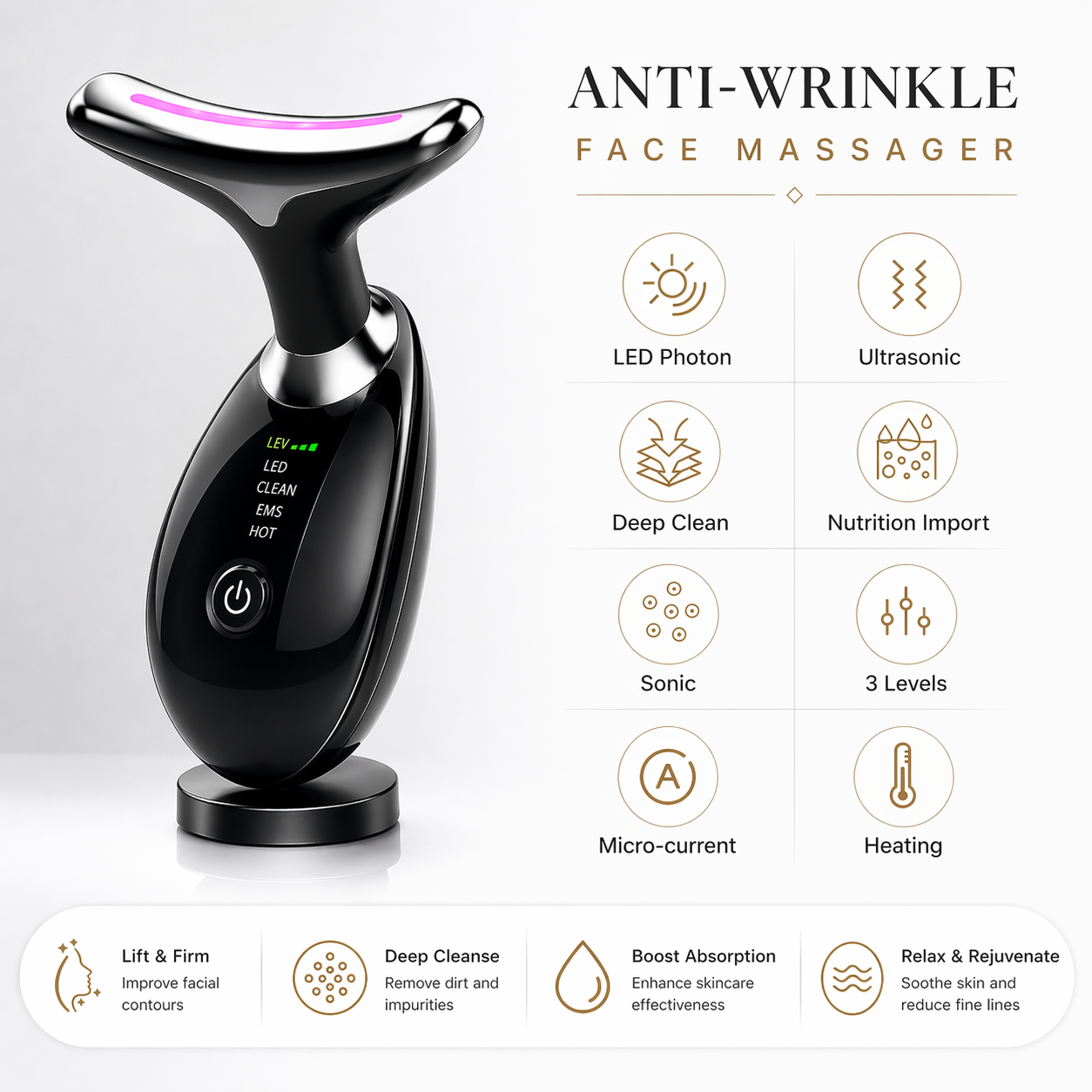 Anti-Wrinkle Face Massager & Sculpting Device