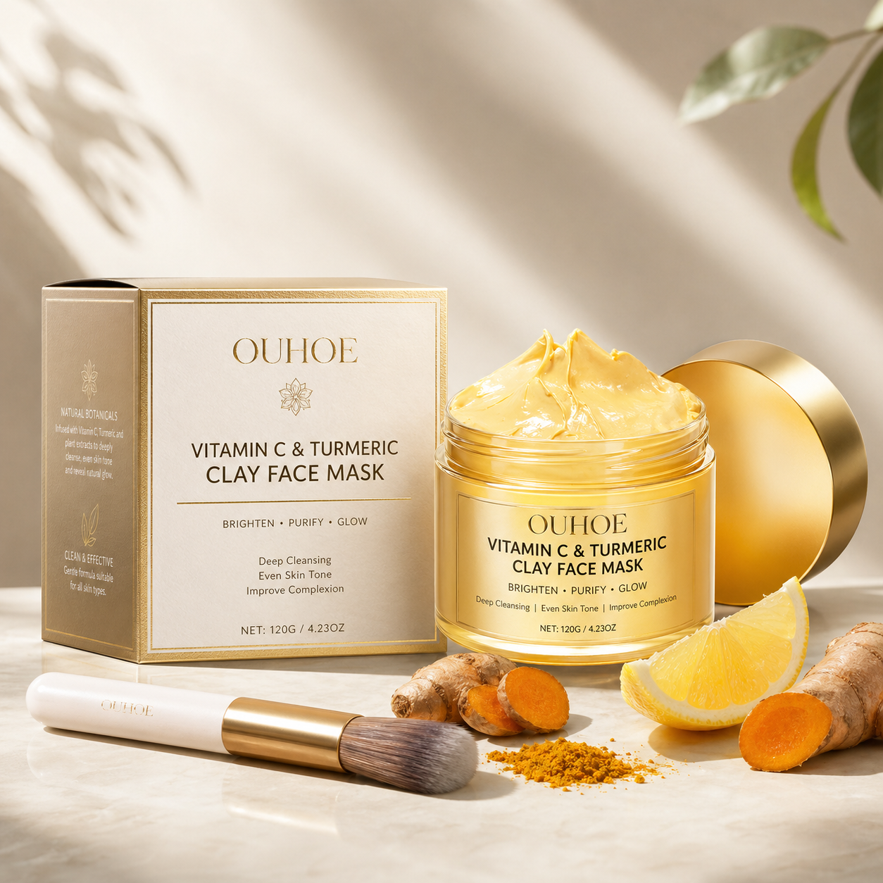 OUHOE Vitamin C & Turmeric Clay Face Mask
